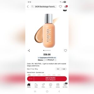 Dior Backstage Foundation - Light Neutral (3N)